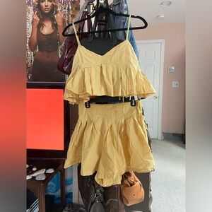 Free People Miki Set tank top and shorts in color Ginger Sugar size large